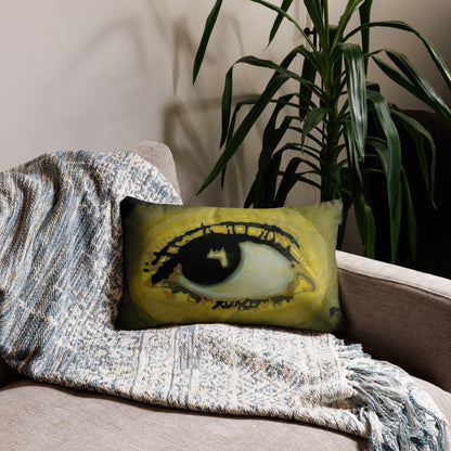 Eye One design by Kirsten Blackburn on 20x12 inch soft decorative pillow