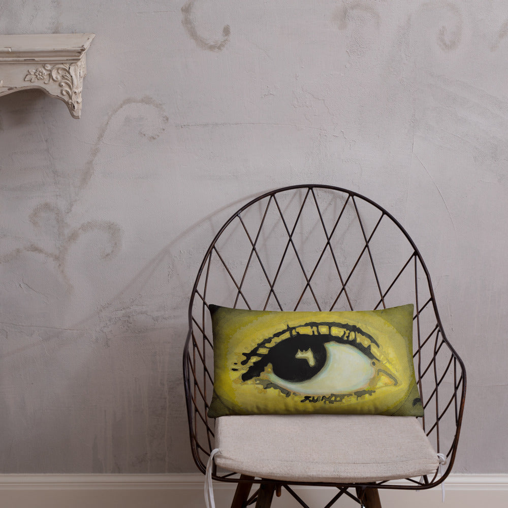 Eye One design by Kirsten Blackburn on 20x12 inch soft decorative pillow