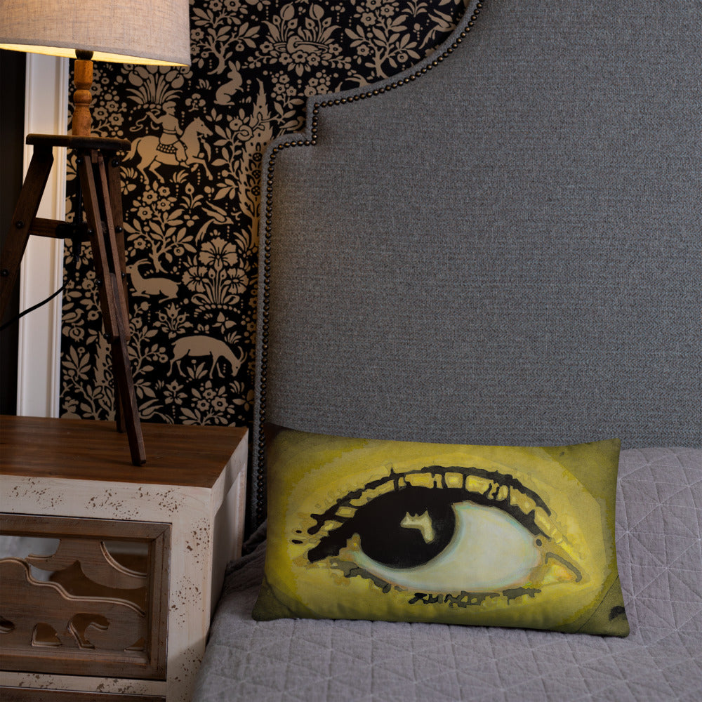 Eye One design by Kirsten Blackburn on 20x12 inch soft decorative pillow