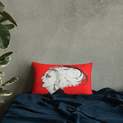 Quentin Crisp design by Kirsten Blackburn on 20x12 inch soft decorative pillow