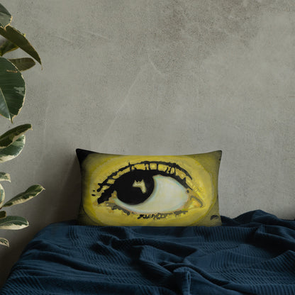 Eye One design by Kirsten Blackburn on 20x12 inch soft decorative pillow