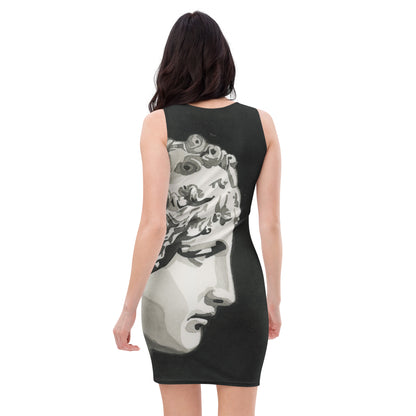 Calliope design by Kirsten Blackburn on bodycon dress