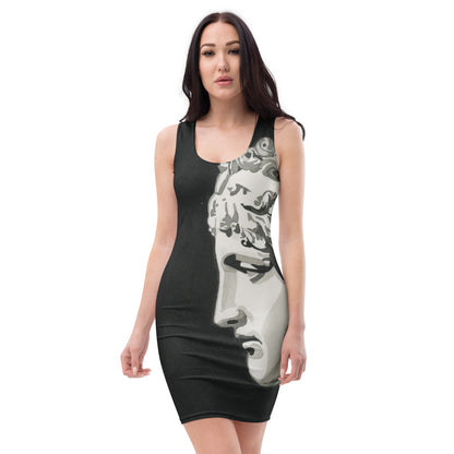 Calliope design by Kirsten Blackburn on bodycon dress