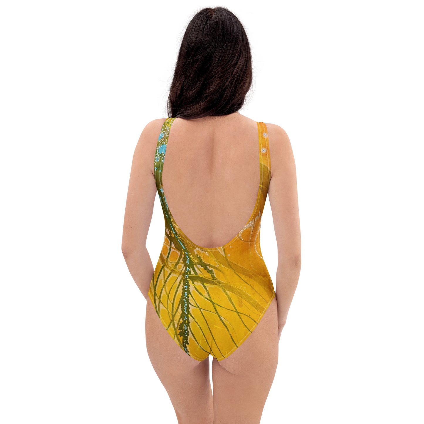 Ocean Bloom design by Kirsten Blackburn on stylish swimsuit