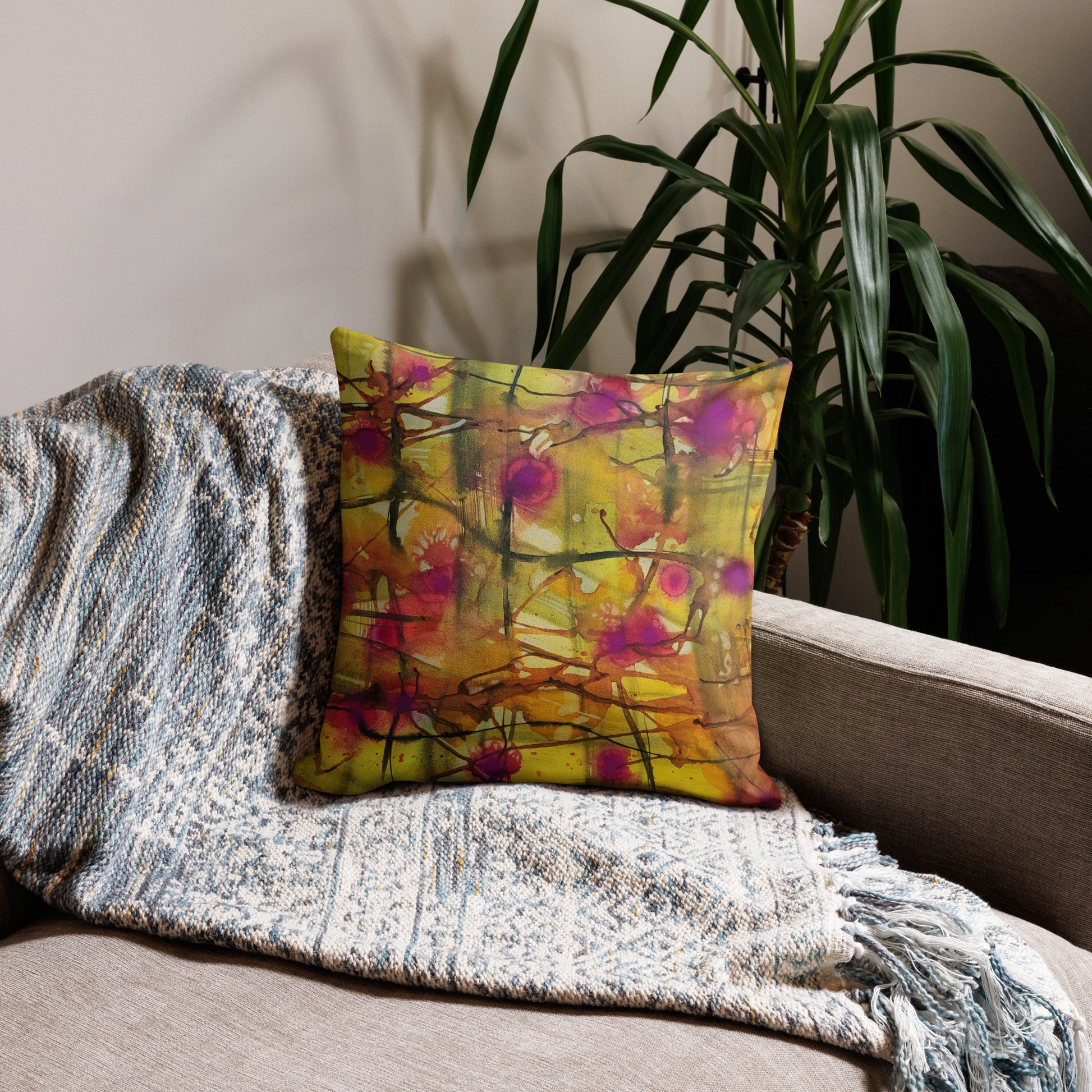 Plaid About You design by Kirsten Blackburn on premium pillow 18x18