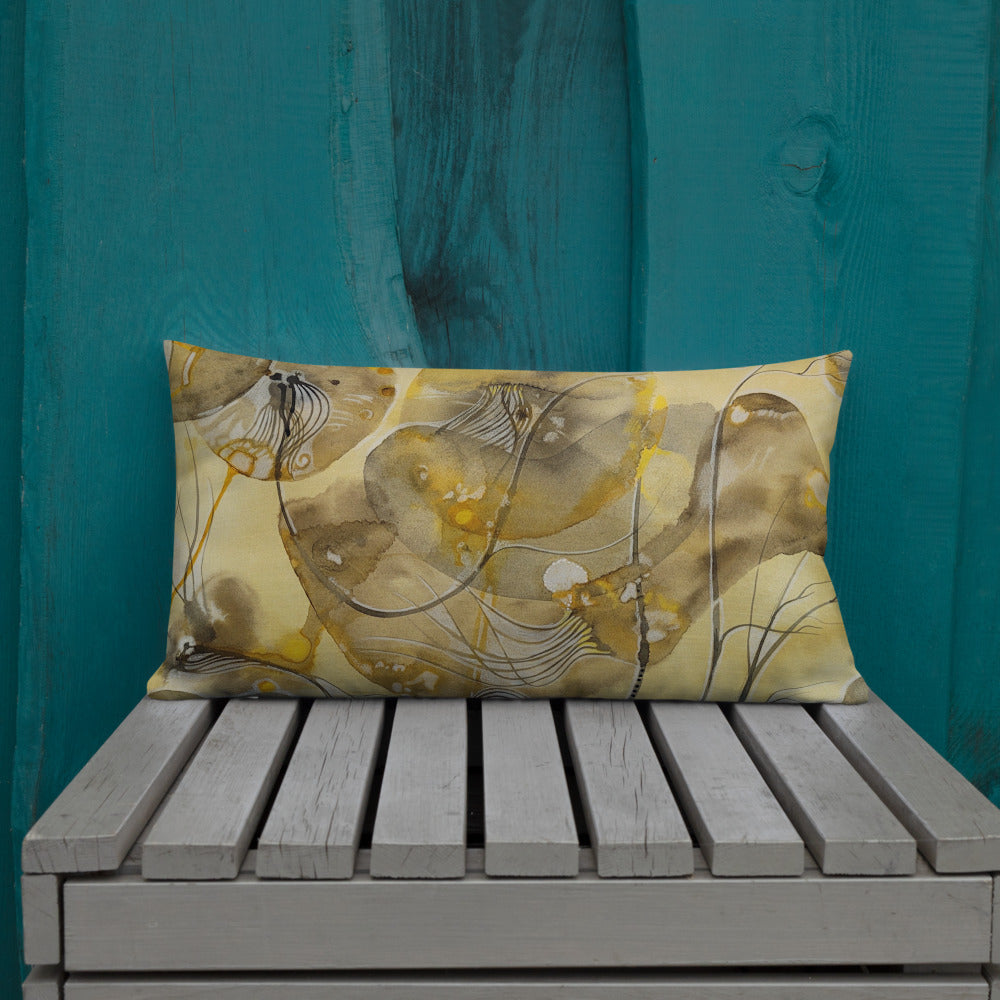 Above Below design by Kirsten Blackburn on 20x12 inch premium decorative pillow