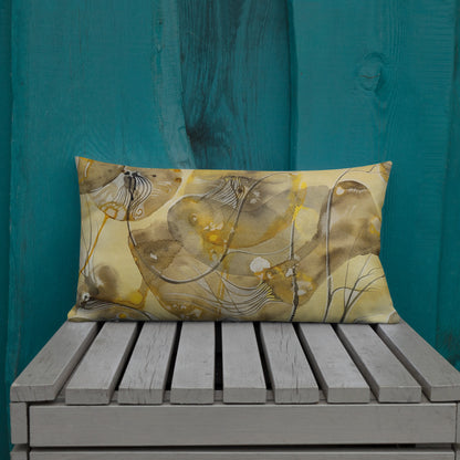 Above Below design by Kirsten Blackburn on 20x12 inch premium decorative pillow
