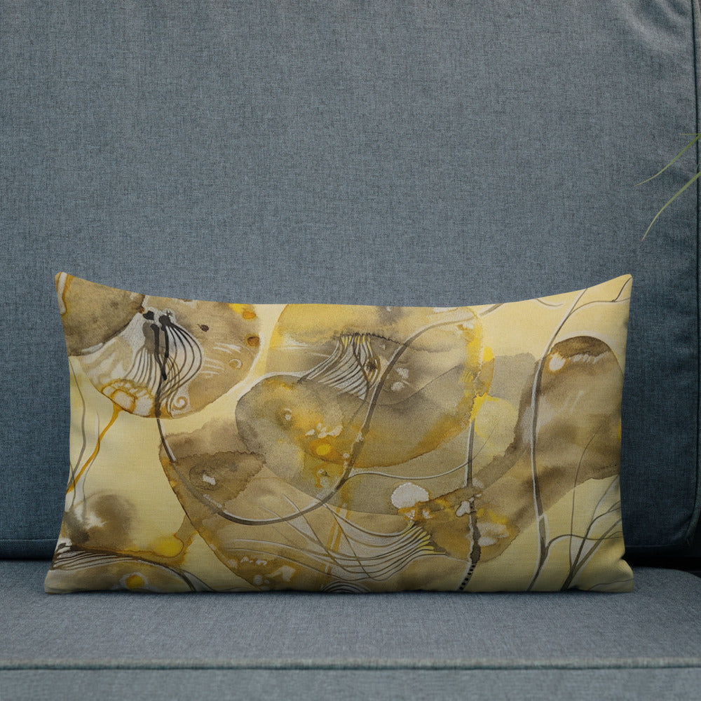 Above Below design by Kirsten Blackburn on 20x12 inch premium decorative pillow