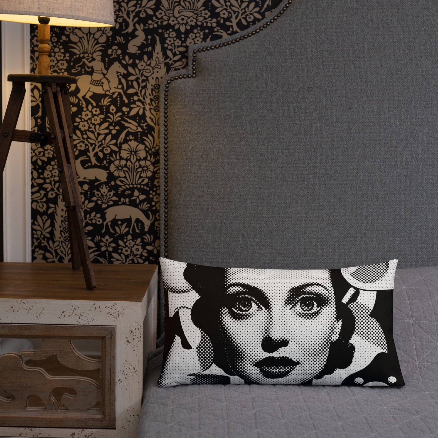 Cora design by Kirsten Blackburn on 20x12 premium pillow 