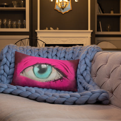 Eye Candy design by Kirsten Blackburn on 20x12 inch premium decorative pillow