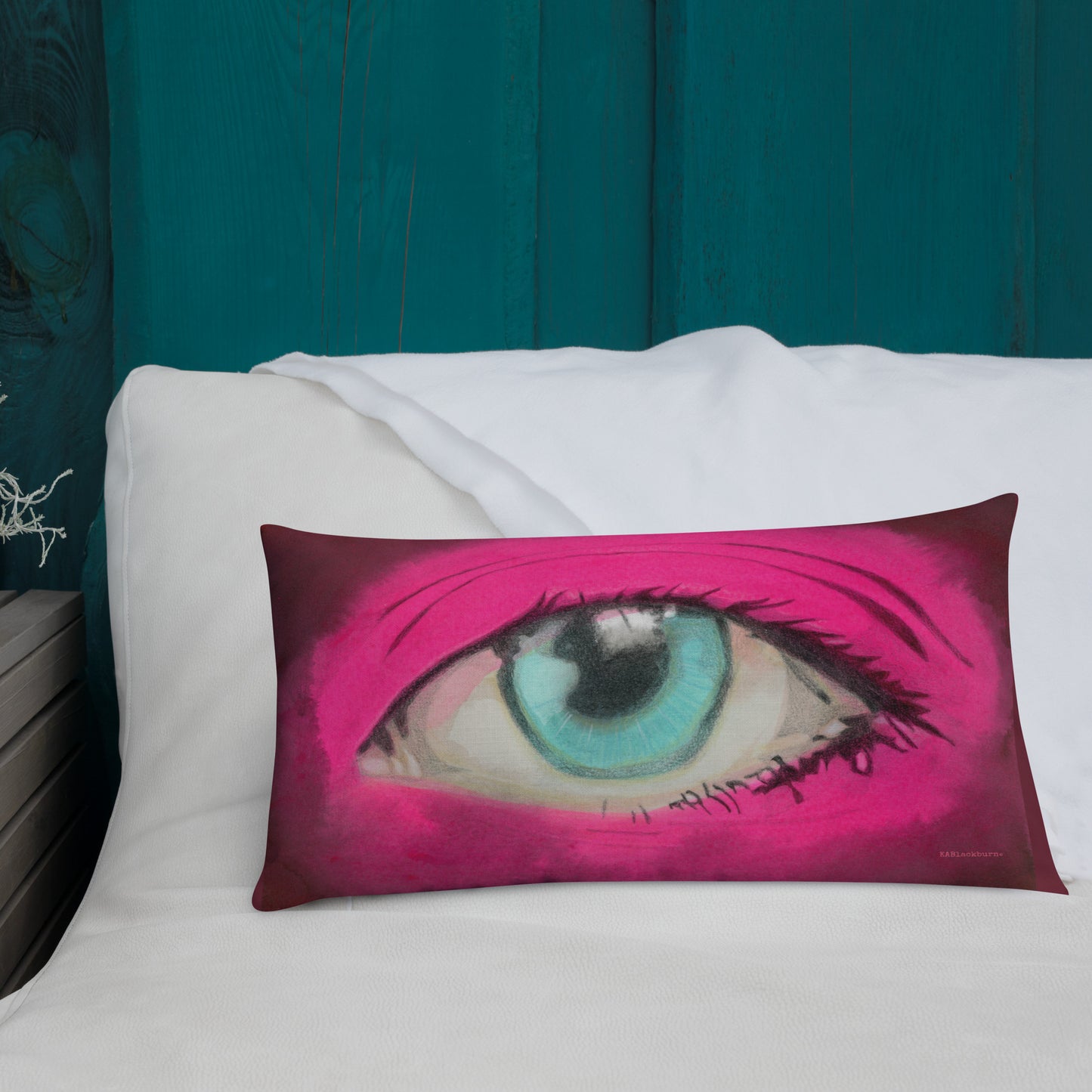 Eye Candy design by Kirsten Blackburn on 20x12 inch premium decorative pillow