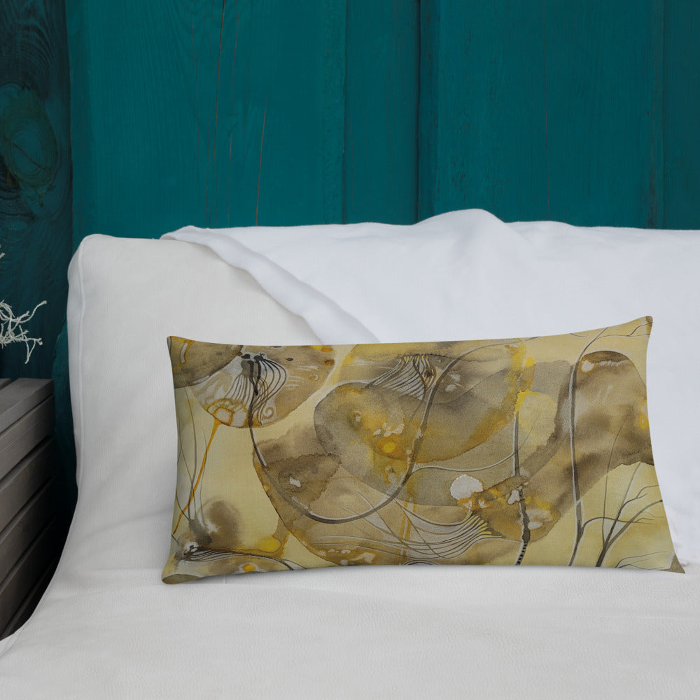 Above Below design by Kirsten Blackburn on 20x12 inch premium decorative pillow