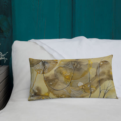 Above Below design by Kirsten Blackburn on 20x12 inch premium decorative pillow