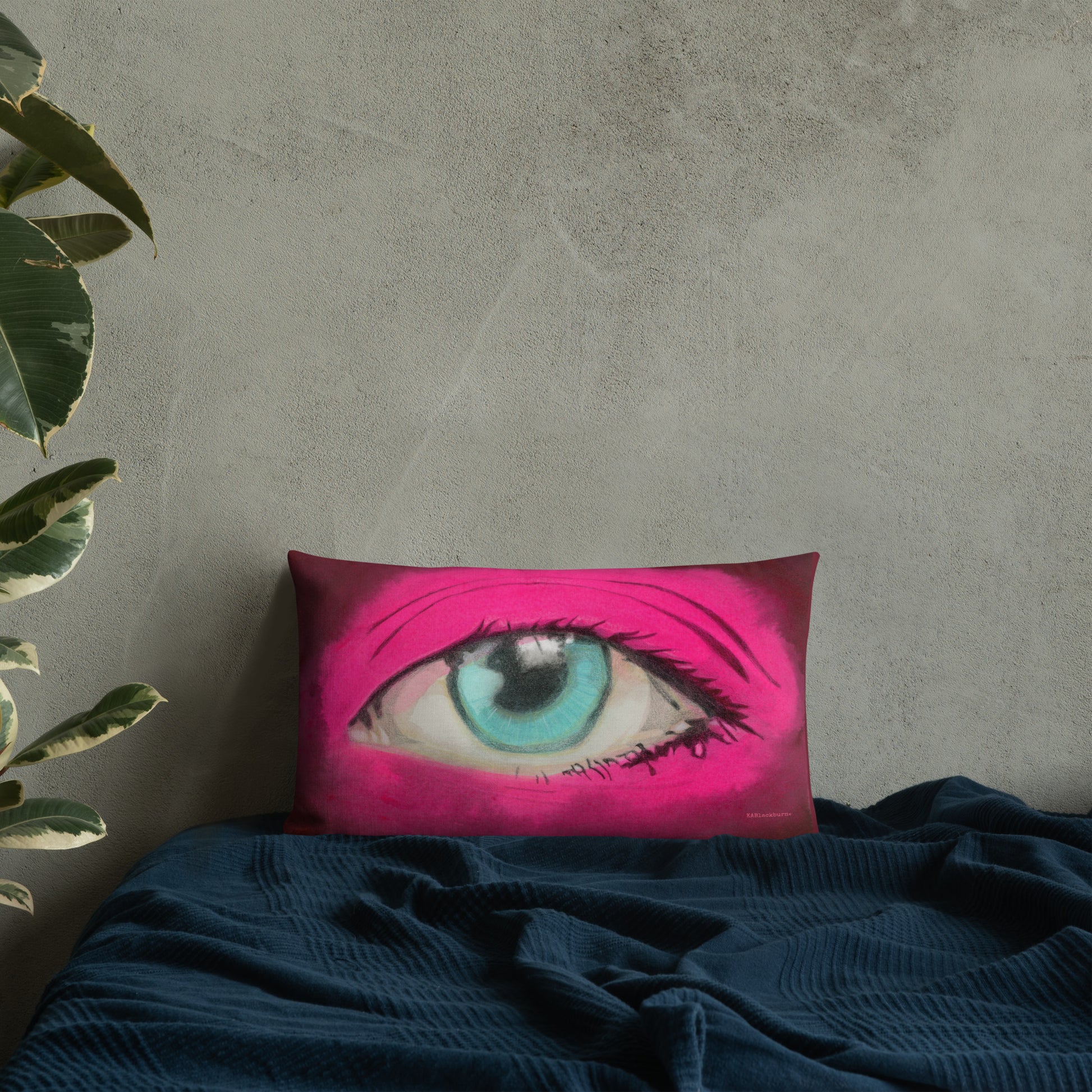 Eye Candy design by Kirsten Blackburn on 20x12 inch premium decorative pillow