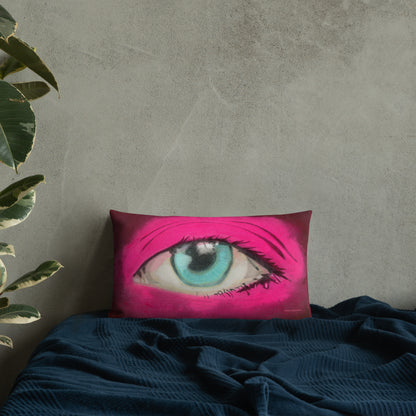 Eye Candy design by Kirsten Blackburn on 20x12 inch premium decorative pillow
