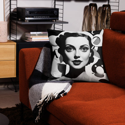 Cora design by Kirsten Blackburn on 22" x 22" premium pillow