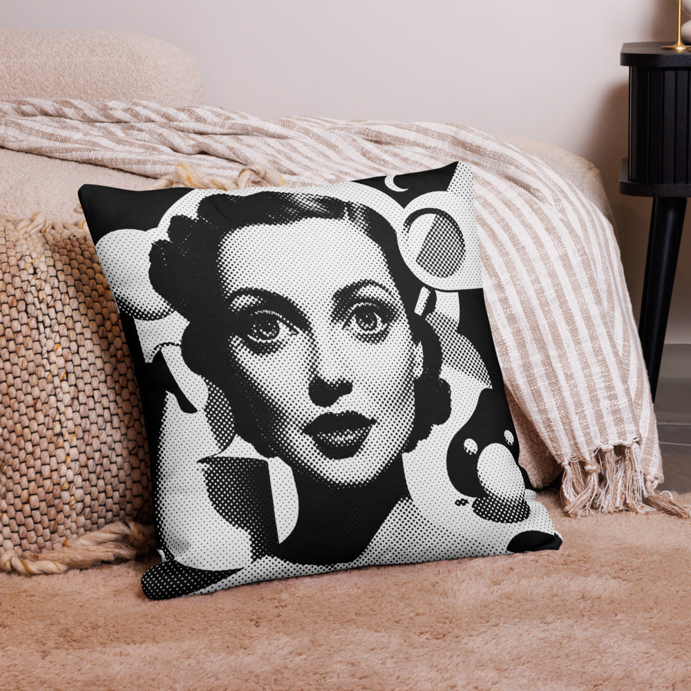 Cora design by Kirsten Blackburn on 22" x 22" premium pillow