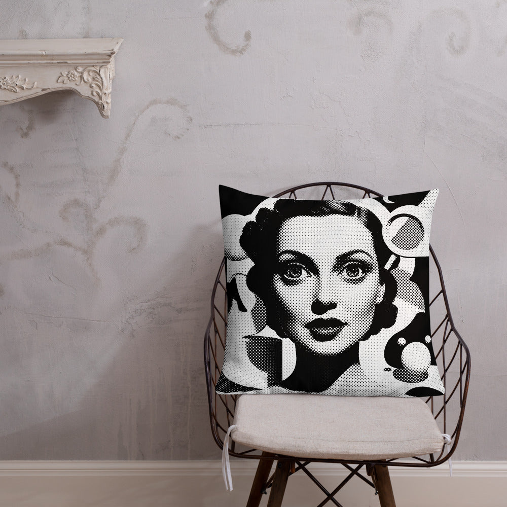 Cora design by Kirsten Blackburn on 22" x 22" premium pillow