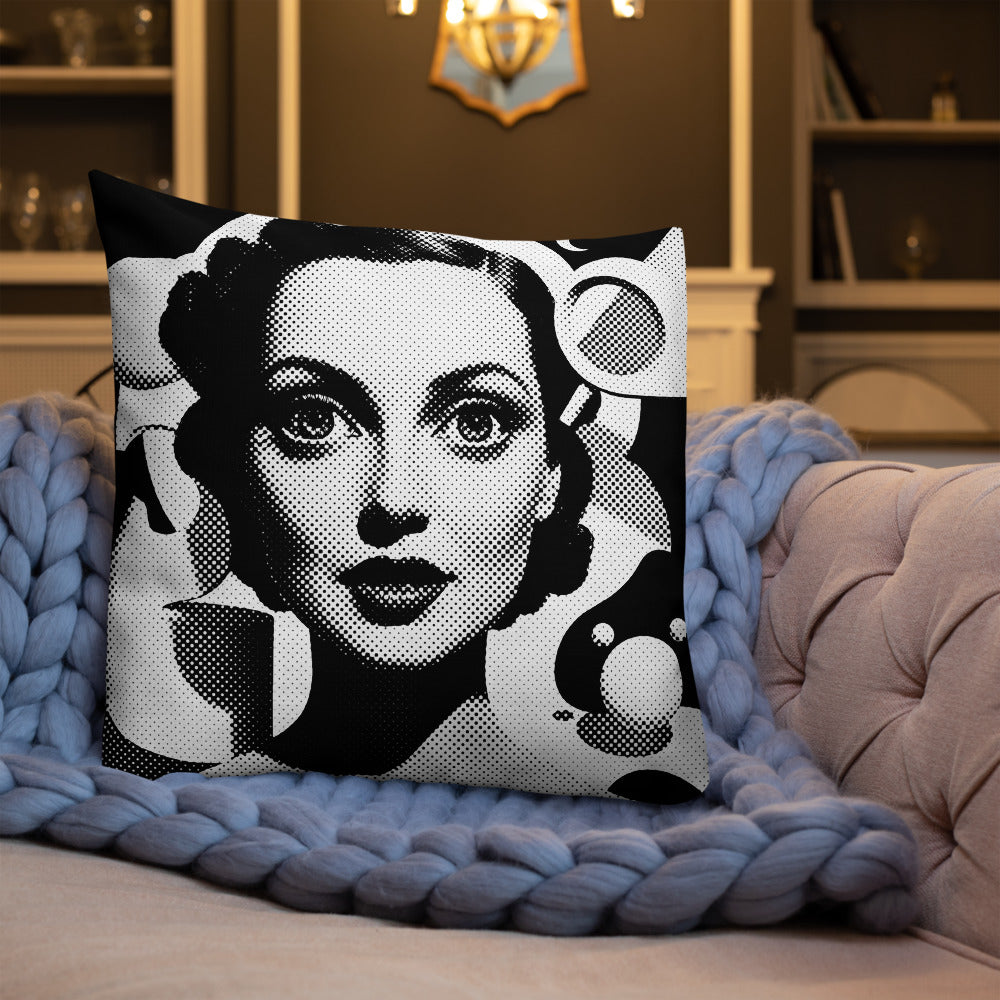 Cora design by Kirsten Blackburn on 22" x 22" premium pillow
