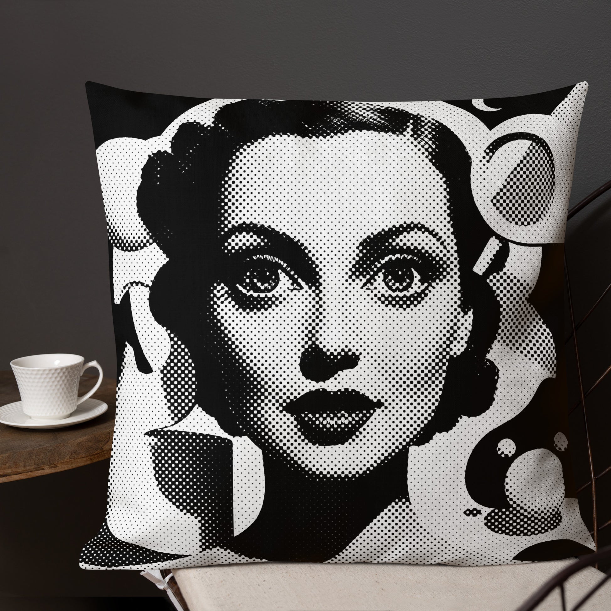 Cora design by Kirsten Blackburn on 22" x 22" premium pillow