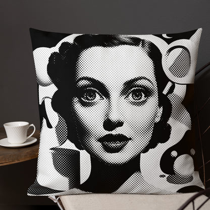 Cora design by Kirsten Blackburn on 22" x 22" premium pillow
