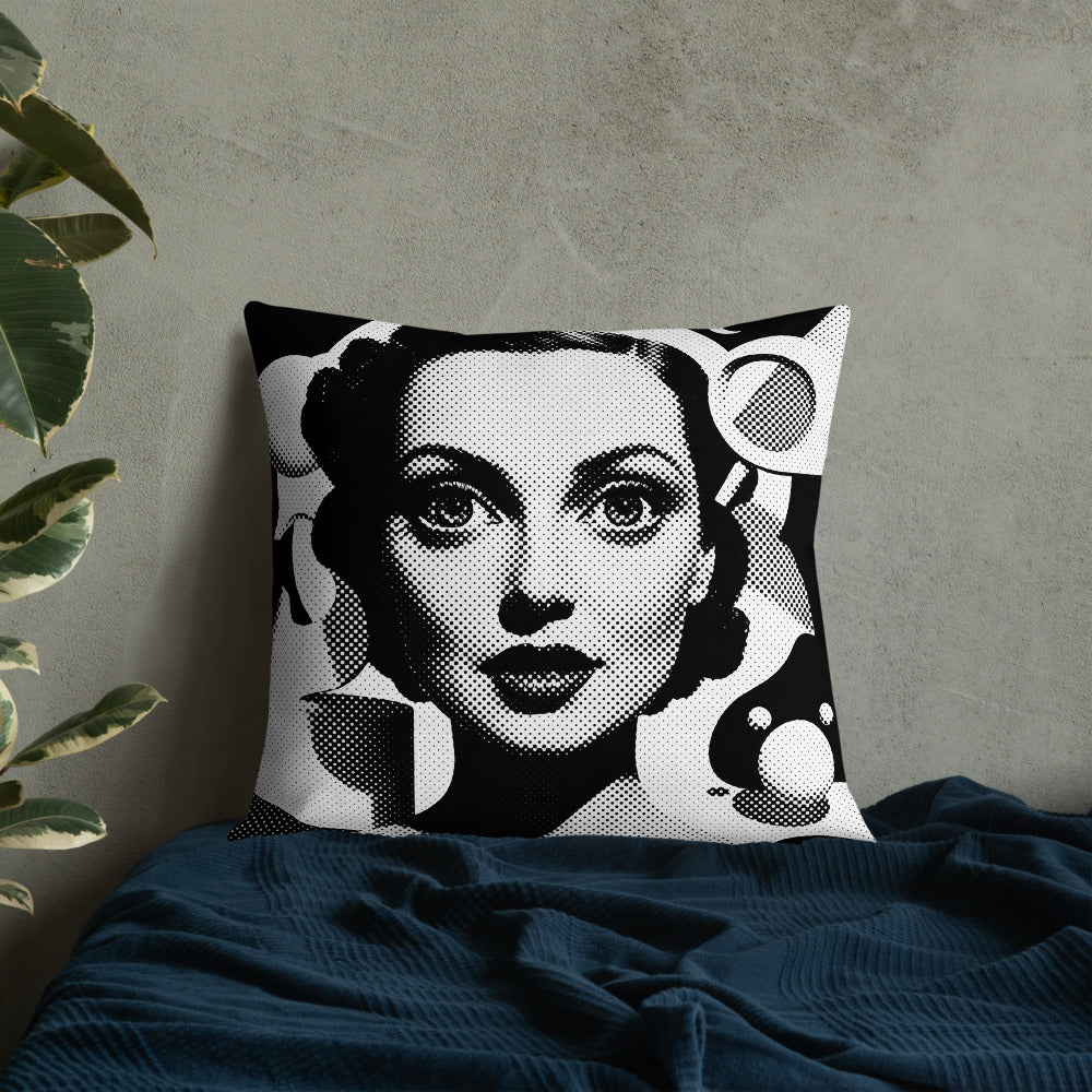 Cora design by Kirsten Blackburn on 22" x 22" premium pillow