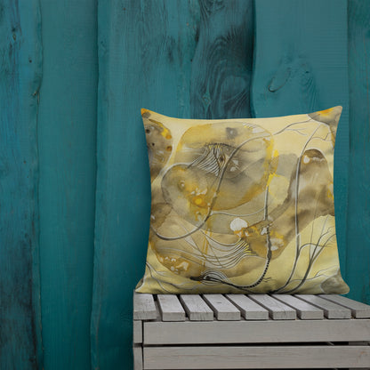 Above Below design by Kirsten Blackburn on 22x22 inch premium decorative pillow