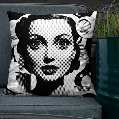 Cora design by Kirsten Blackburn on 22" x 22" premium pillow