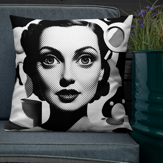 Cora design by Kirsten Blackburn on 22" x 22" premium pillow