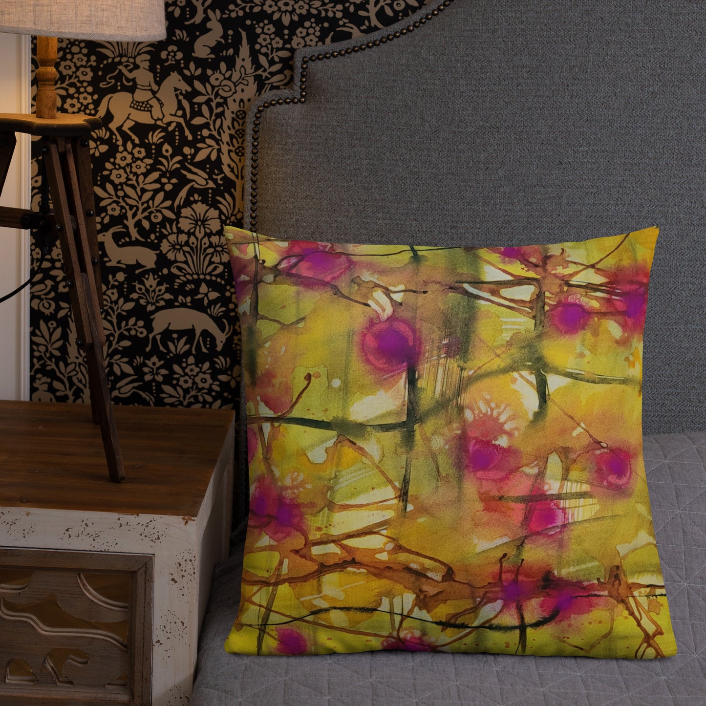 Plaid About You design by Kirsten Blackburn on premium pillow 22 x 22