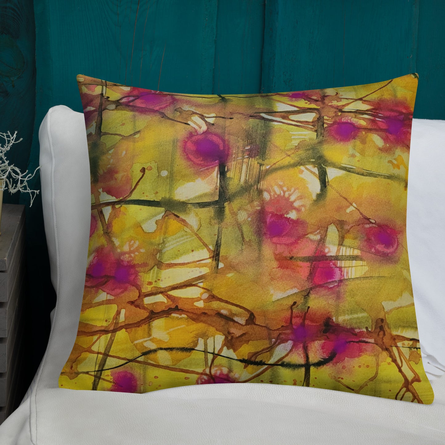 Plaid About You design by Kirsten Blackburn on premium pillow 22 x 22