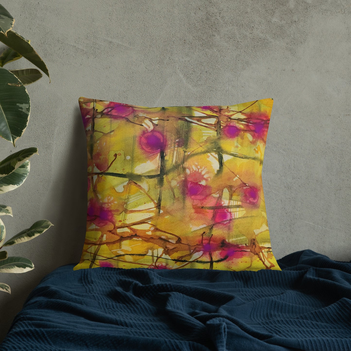 Plaid About You design by Kirsten Blackburn on premium pillow 22 x 22