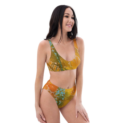 Ocean Bloom design by Kirsten Blackburn on recycled eco-friendly bikini set
