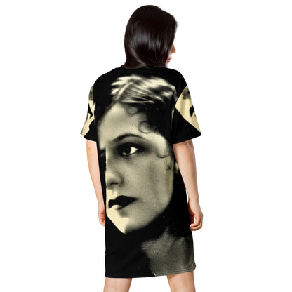 Lipstick Noir design by Kirsten Blackburn on casual t-shirt dress