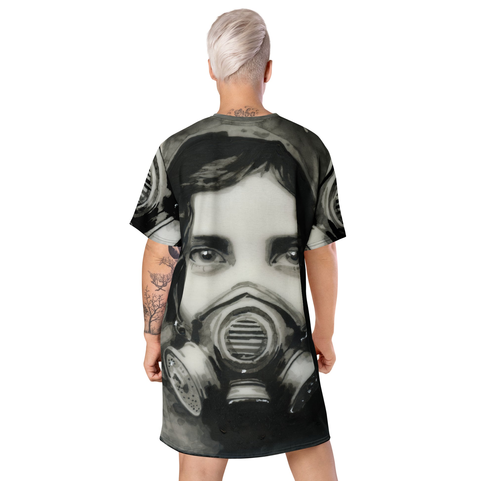 Inhale Exile Soft Apocalypse design by Kirsten Blackburn on t-shirt dress