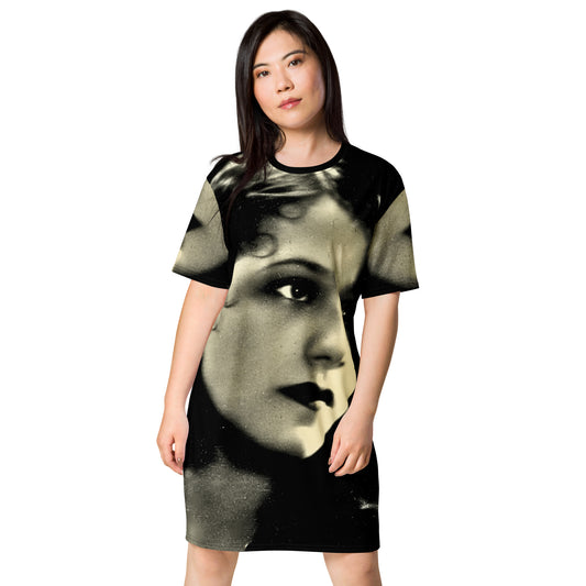 Lipstick Noir design by Kirsten Blackburn on casual t-shirt dress