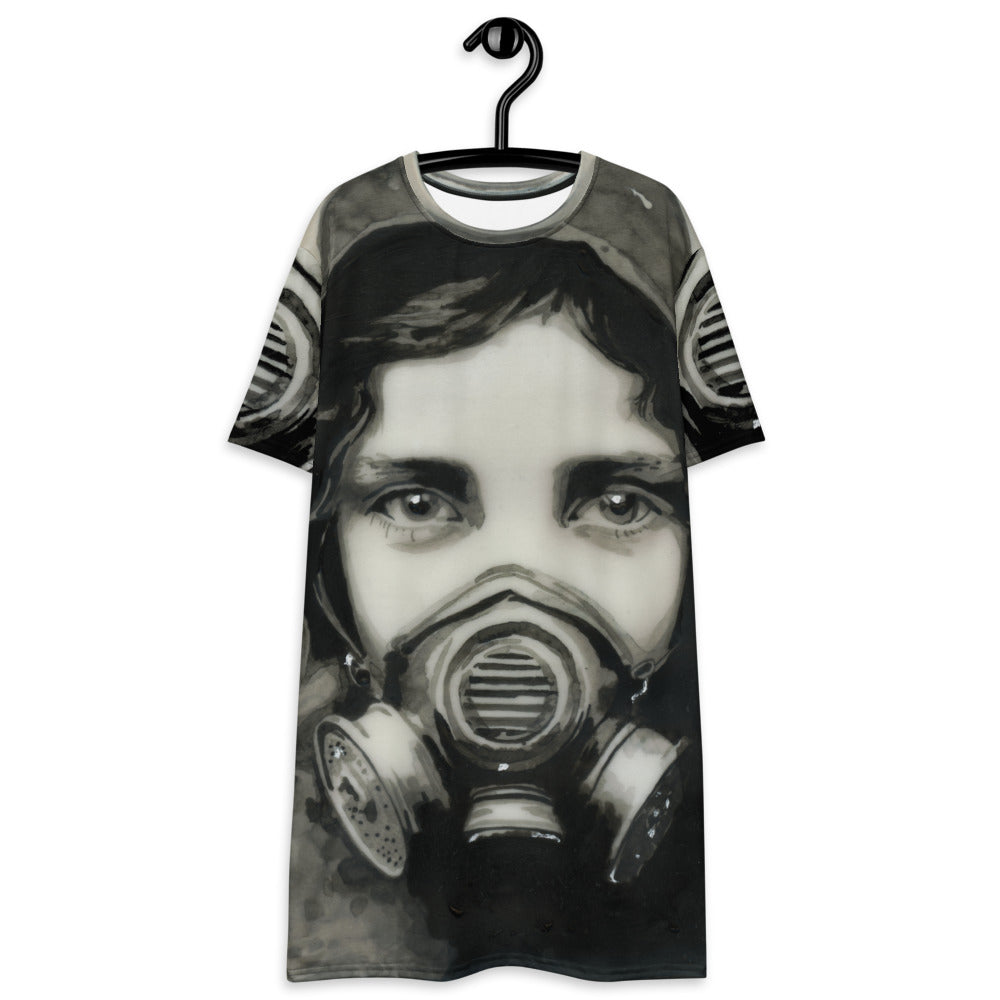 Inhale Exile Soft Apocalypse design by Kirsten Blackburn on t-shirt dress