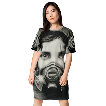 Inhale Exile Soft Apocalypse design by Kirsten Blackburn on t-shirt dress