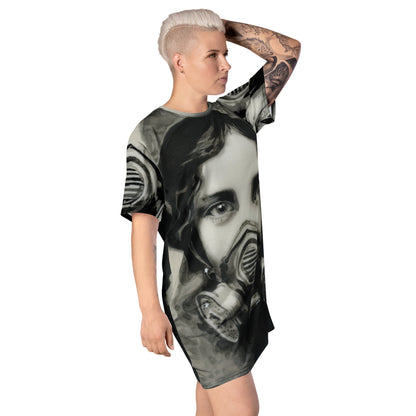Inhale Exile Soft Apocalypse design by Kirsten Blackburn on t-shirt dress