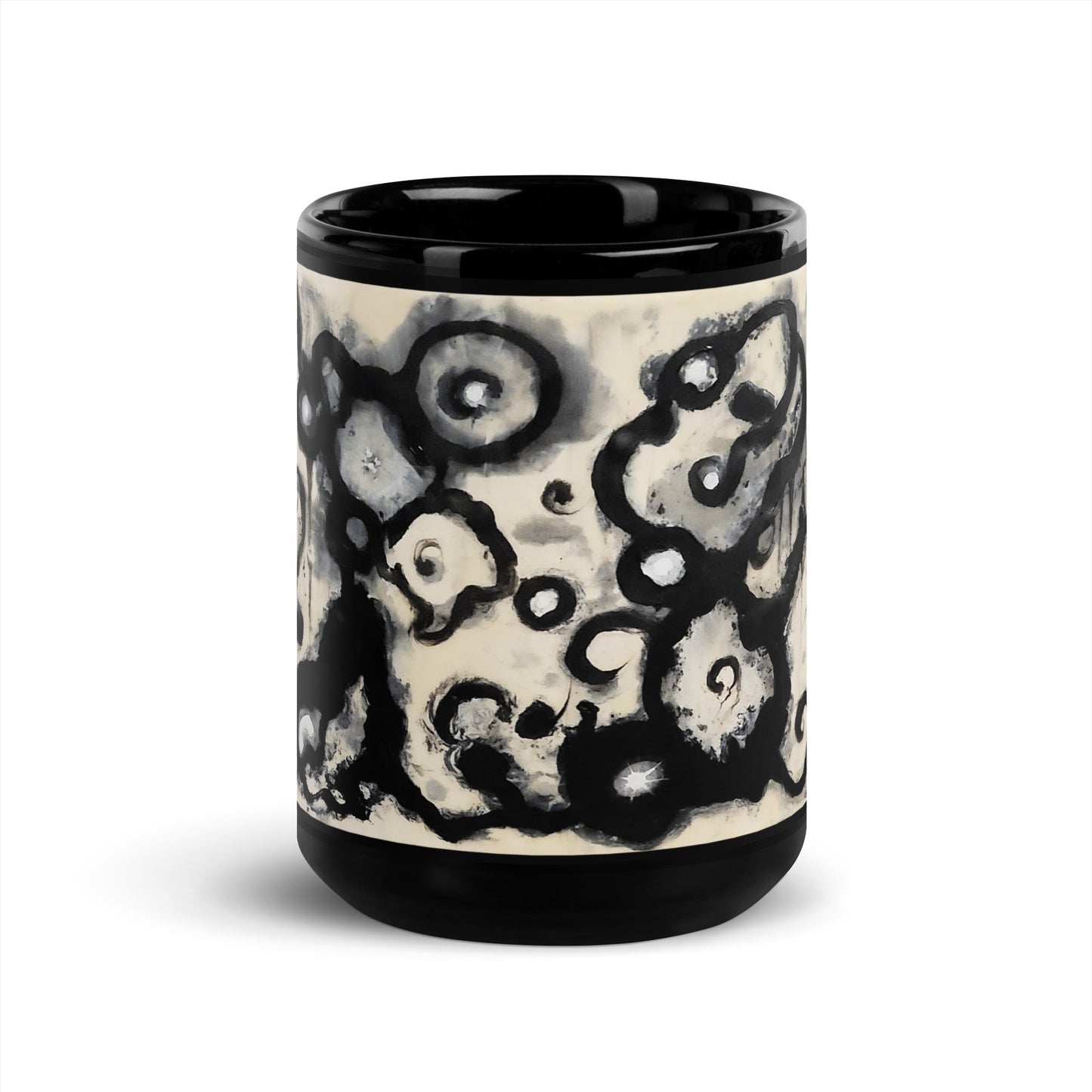 Imbroglio design by Kirsten Blackburn on 15oz black glossy mug