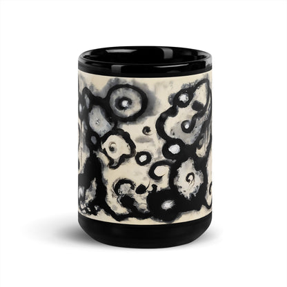 Imbroglio design by Kirsten Blackburn on 15oz black glossy mug