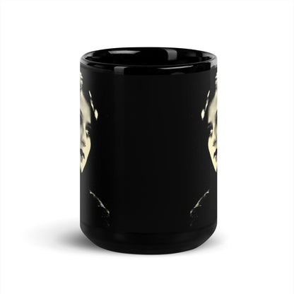 Lipstick Noir design by Kirsten Blackburn on 15oz black glossy mug
