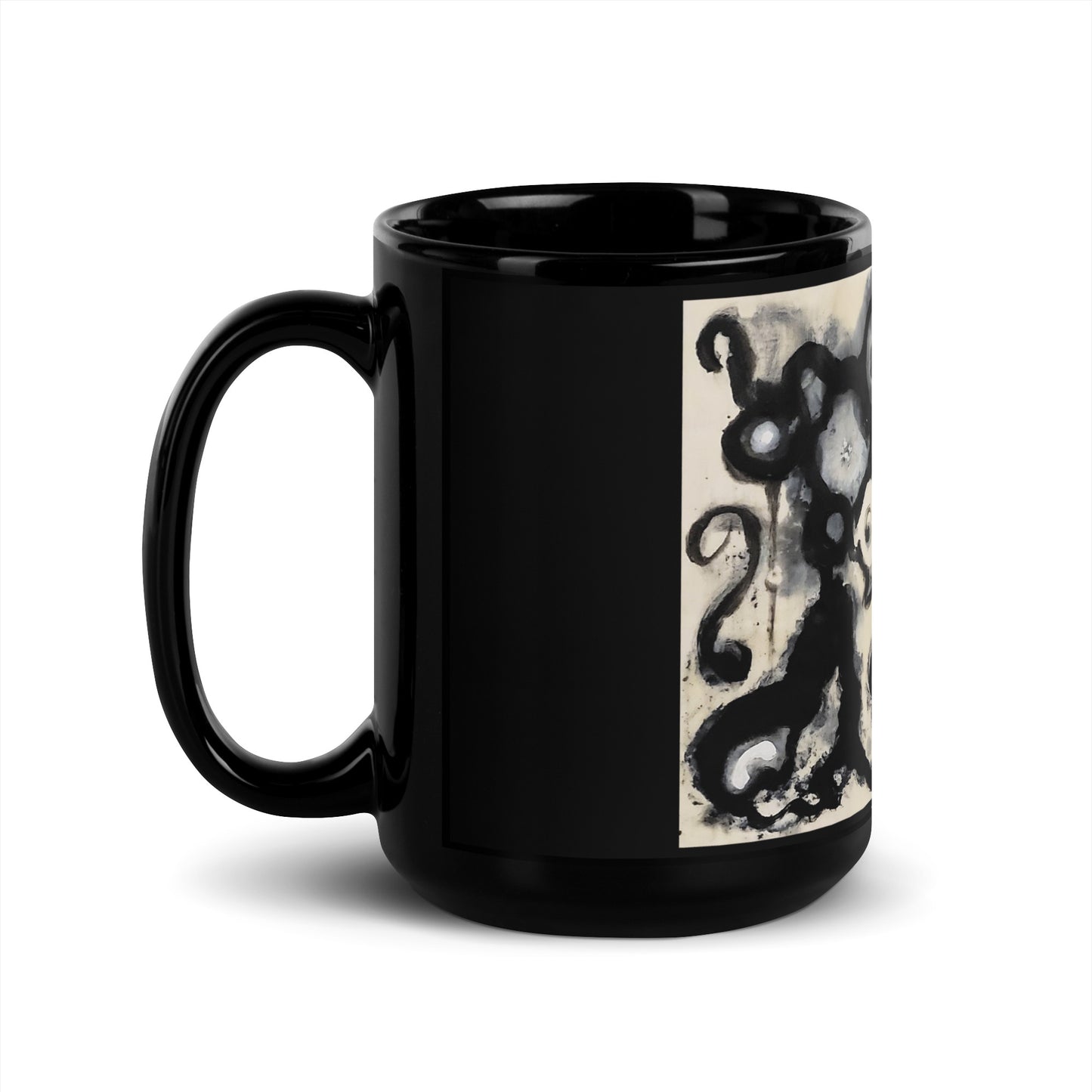 Imbroglio design by Kirsten Blackburn on 15oz black glossy mug