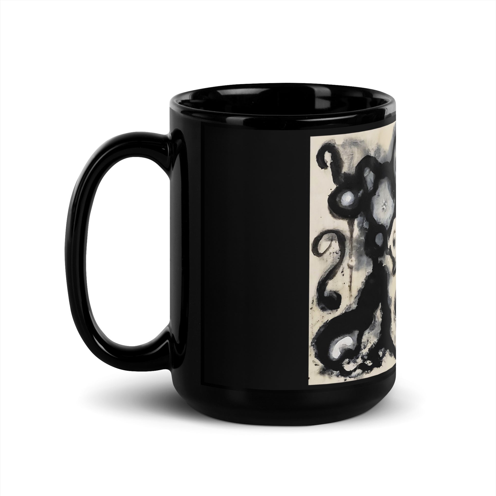 Imbroglio design by Kirsten Blackburn on 15oz black glossy mug