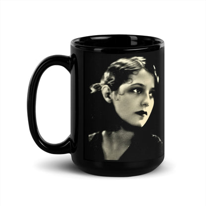 Lipstick Noir design by Kirsten Blackburn on 15oz black glossy mug