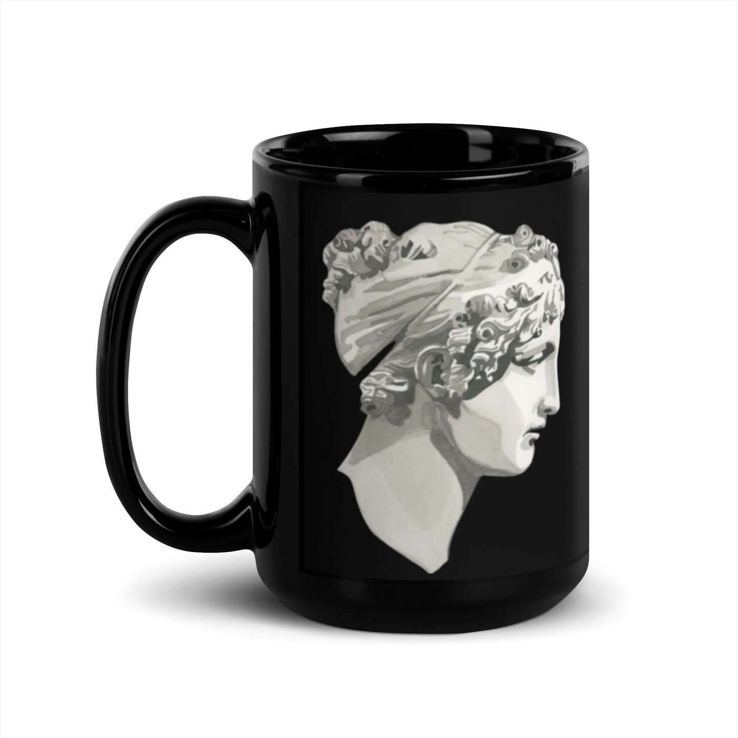 Calliope design by Kirsten Blackburn on 15oz black glossy mug