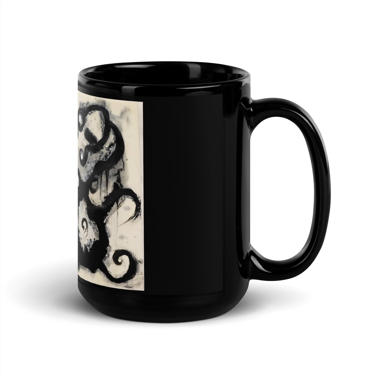 Imbroglio design by Kirsten Blackburn on 15oz black glossy mug