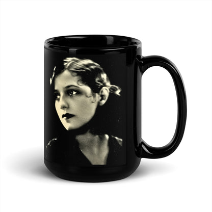 Lipstick Noir design by Kirsten Blackburn on 15oz black glossy mug