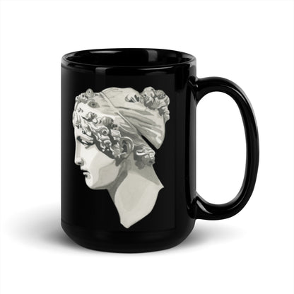Calliope design by Kirsten Blackburn on 15oz black glossy mug