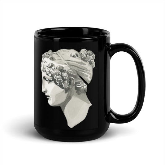 Calliope design by Kirsten Blackburn on 15oz black glossy mug